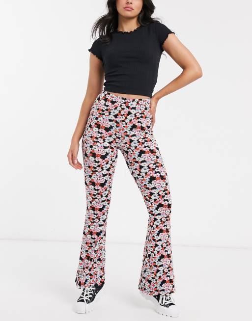 ASOS DESIGN flare leggings in floral print