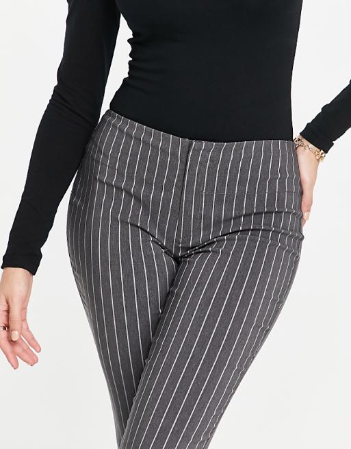 ASOS DESIGN flare pants in gray pinstripe | ASOS ASOS DESIGN flare pants in gray pinstripe | ASOS
