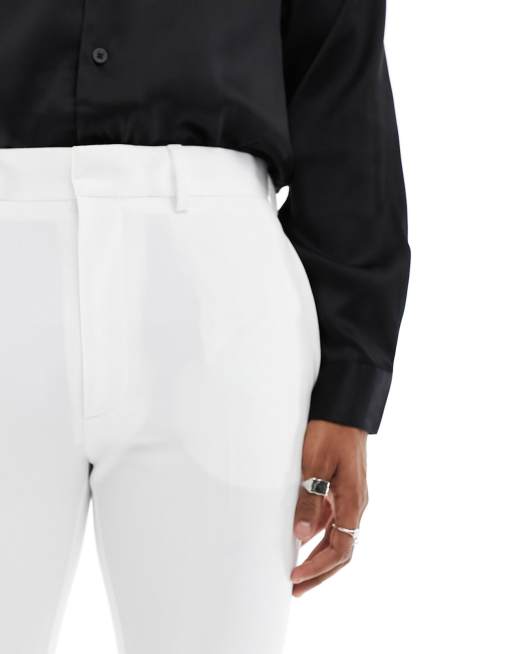 ASOS DESIGN flare suit pants in white | ASOS