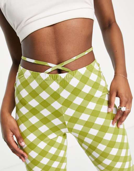 Yellow gingham hot sale pants