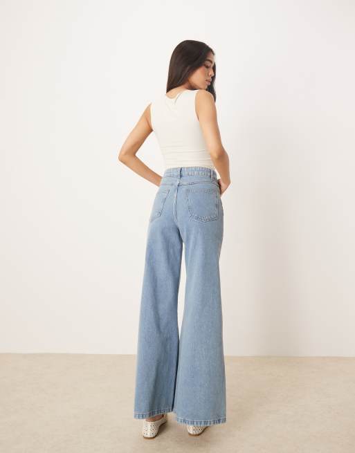 ASOS DESIGN flared 70's jean with wildflower laser design, 3 of 5