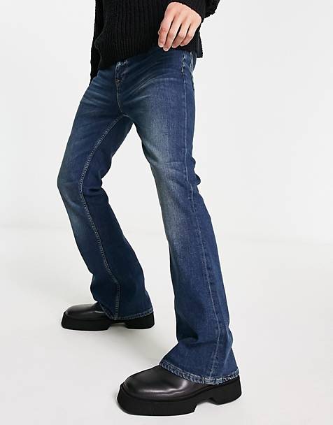ASOS Herren Kleidung Hosen & Jeans Jeans Bootcut Jeans Retro bootcut fit jean in light wash 