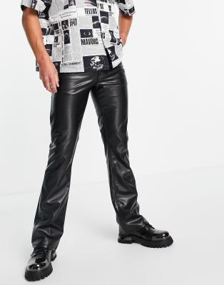 asos men leather pants