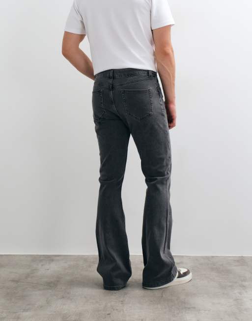 ASOS DESIGN flared jeans in dark wash gray, 3 of 5