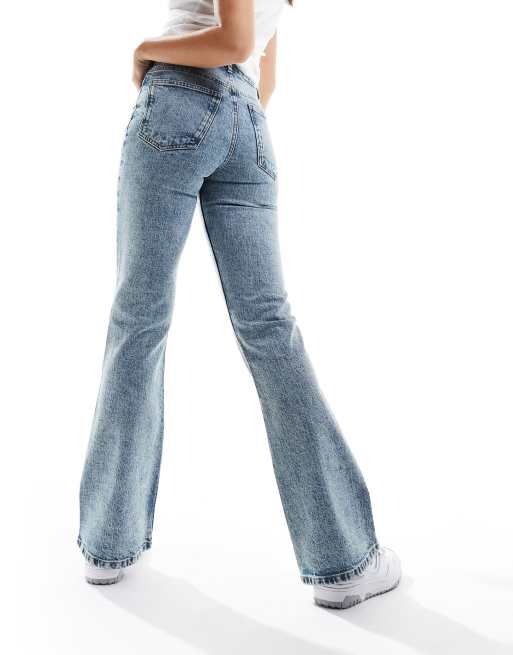 ASOS DESIGN flare jeans in light blue