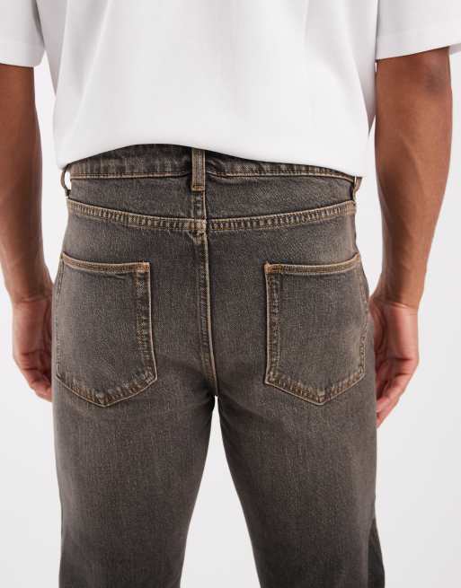 ASOS DESIGN flared jeans in washed brown, 5 of 5