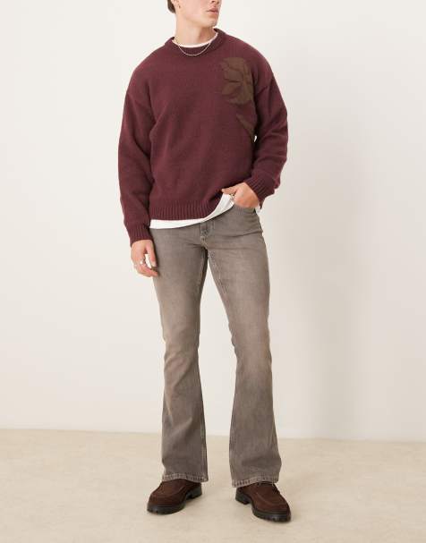 ASOS DESIGN - Flared jeans met stretch in grijs met wassing - view 1