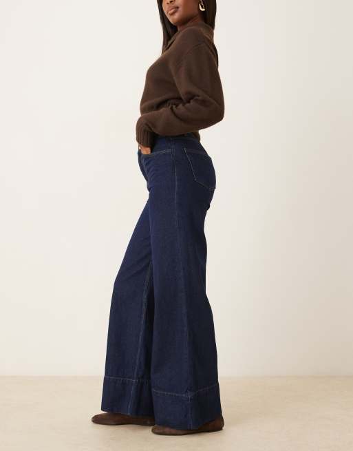 ASOS DESIGN - Flared jeans met wijde pijpen en hoge taille in rinse wash, 3 van 5