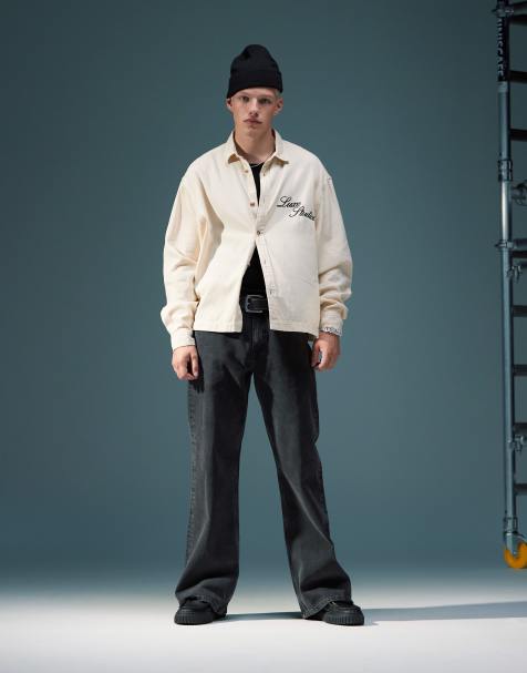 ASOS DESIGN - Flared jeans met wijde pijpen in zwart met wassing - view 1