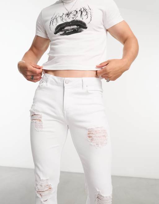 Asos distressed jeans sale