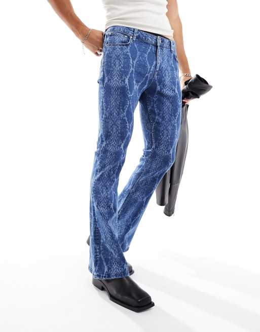 Snakeskin bell bottom on sale jeans