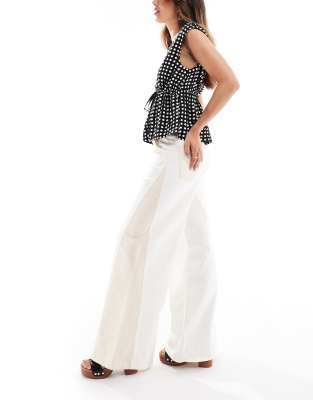 ASOS DESIGN FLARED JEANS WITH TWO-TONE PANELS 