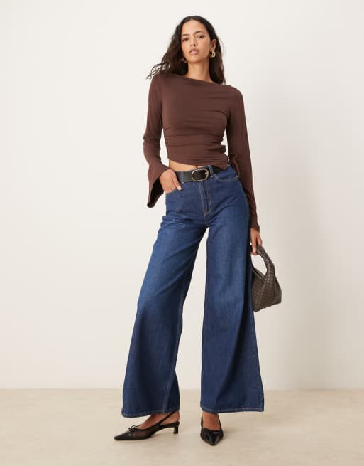 【Acka】flare sleeve ami tops Ami Flared Long Sleeve Top Khaki – Amira Collective