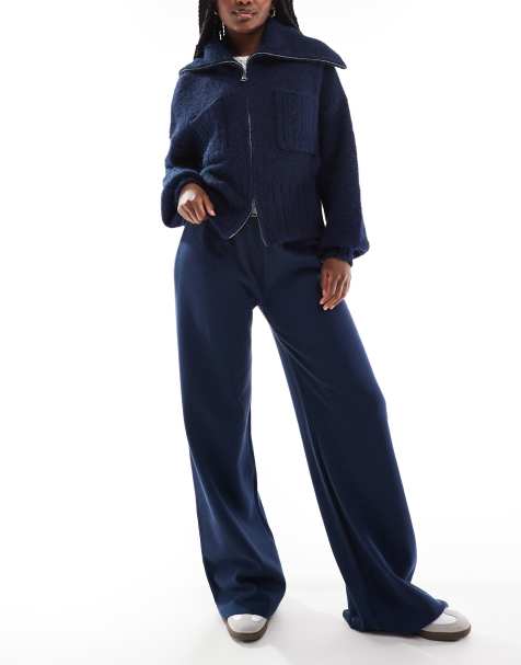 ASOS DESIGN flared pants in navy - view 1