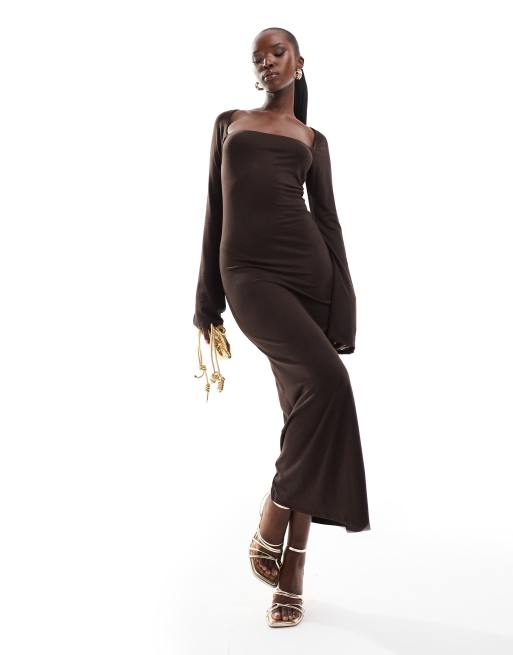 brown shrug for dresses Thorn & Fable Brown Bolero Girls Crop Shrug