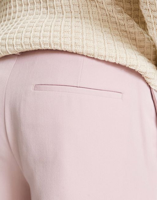 ASOS DESIGN flare suit pants in pink