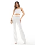 [ASOS DESIGN] ASOS DESIGN flares in cream (part of a set)-White M Cream