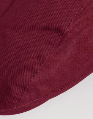 Asos Design Flat Cap In Red