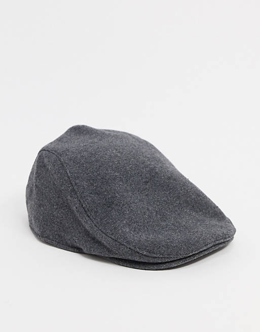 ASOS DESIGN flat cap in grey
