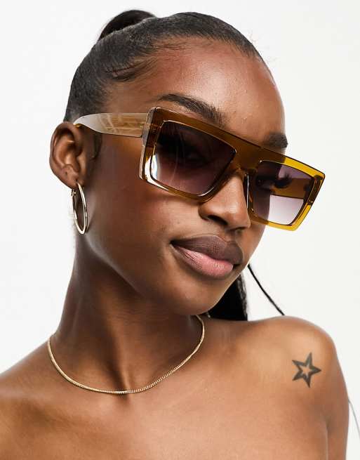 Flat top store square sunglasses