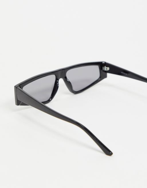 ASOS DESIGN visor sunglasses in black