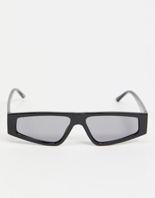 ASOS DESIGN visor sunglasses in black