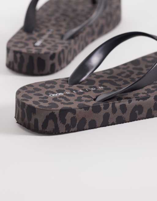ASOS DESIGN – Flavio – Zehenstegsandalen mit Leopardenmuster, 4 von 4