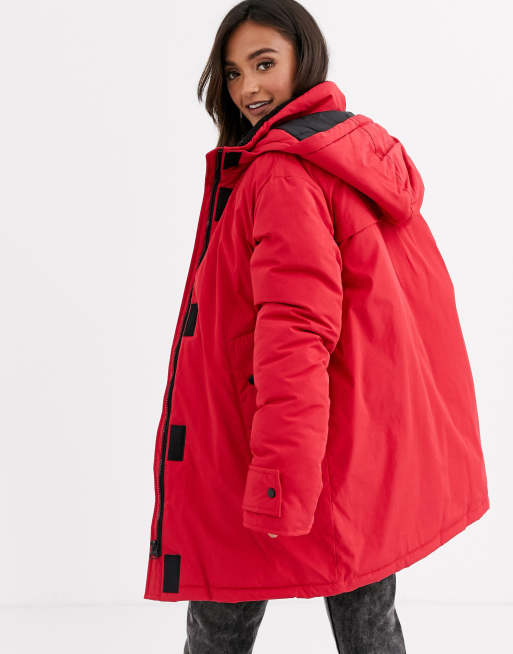 Asos shop red parka