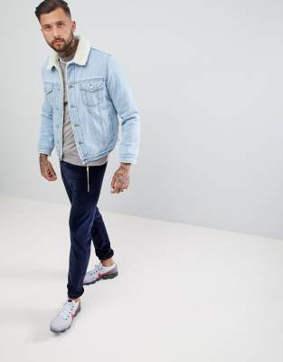 asos fleece lined denim jacket