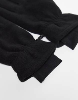 Asos Design Fleece Lined Gloves In Black