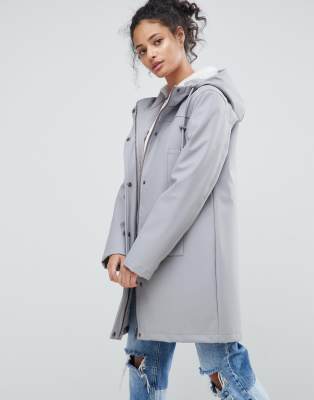 fleece lined raincoat womens
