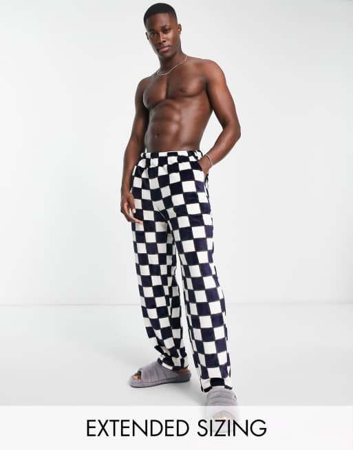 Standard Fit Plaid Fleece Men's Pajama Bottoms -W2BV52Z8-LRR