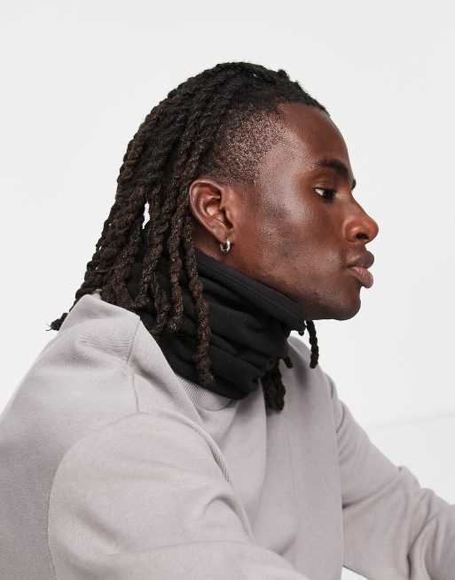 ASOS DESIGN- Fleece nekwarmer in zwart