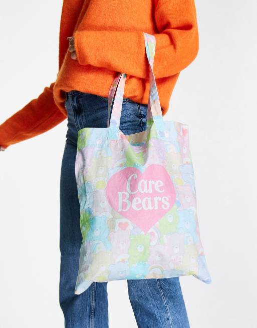 ASOS DESIGN – Flerfärgad shoppingväska med Krambjörnarna-design