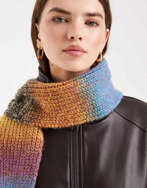 ASOS DESIGN – Flerfärgad, smal halsduk i tvinnad yllemix, 2 av 3