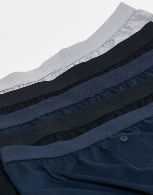 ASOS DESIGN – Flerfärgade boxershorts i jersey, 5-pack, 2 av 3