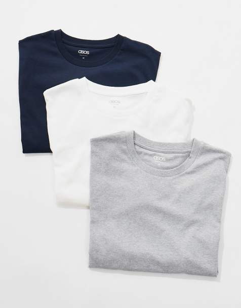 ASOS DESIGN – Flerfärgade, enkla t-shirts med rund halsringning, 3-pack - view 1