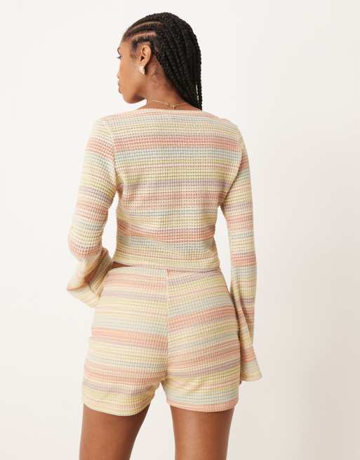 ASOS DESIGN – Flerfärgade, randiga shorts i kort modell, del av set, 2 av 5
