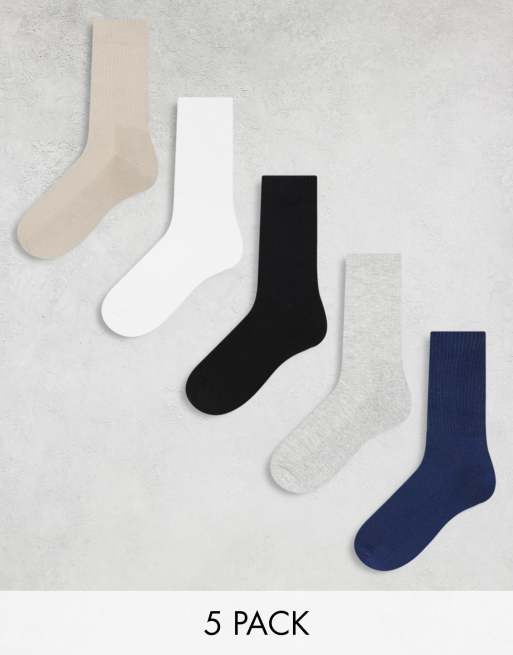 ASOS DESIGN – Flerfärgade strumpor, 5-pack