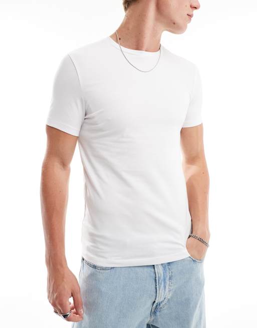 ASOS DESIGN – Flerfärgade t-shirts i muscle fit, 5-pack, 2 av 4