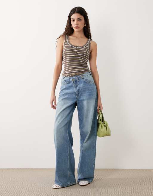 ASOS DESIGN – Flerfärgat, randigt linne i henleystil , 2 av 4