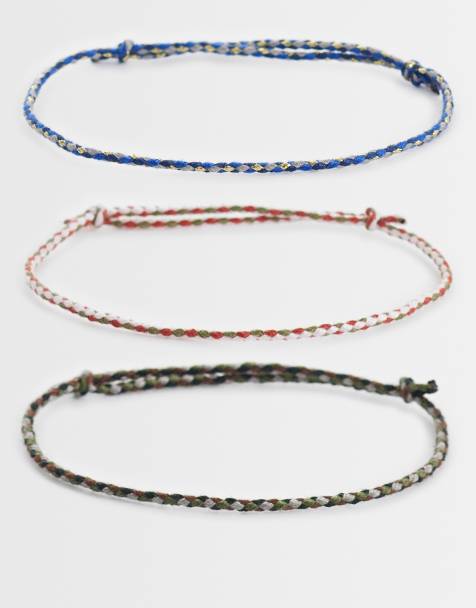 ASOS DESIGN – Flerfärgat reparmband med dragsko, 3-pack - view 1