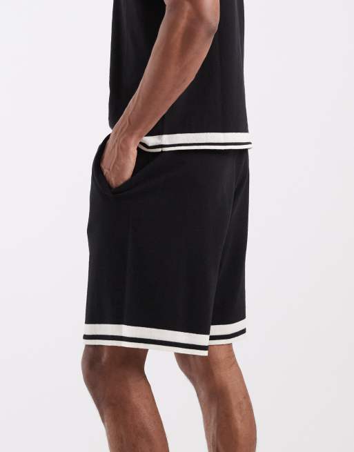 ASOS DESIGN - Flerfarvede afslappede shorts i strik med stribedetaljer - Del af sæt, 5 af 5