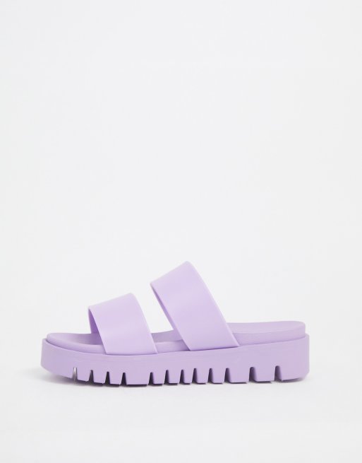 chunky jelly flat sandals
