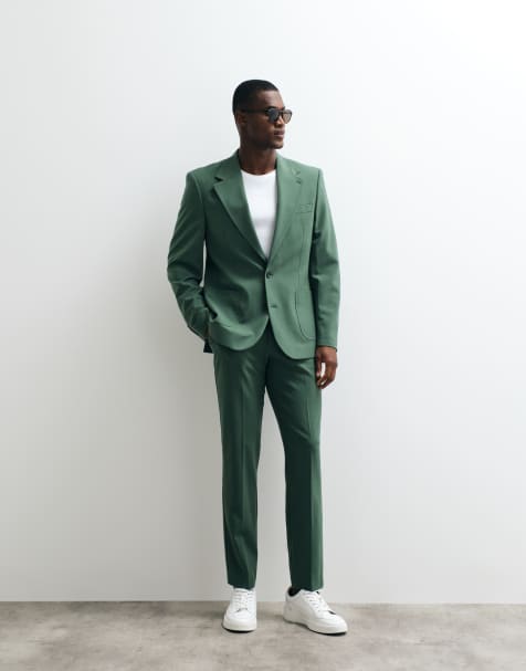 ASOS DESIGN - FlexMAX - Abito slim verde scuro - view 1