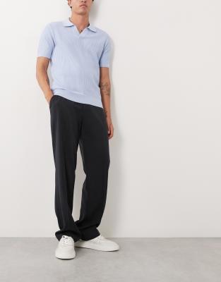 FlexMax - Elegante Hose in Schwarz mit elastischem Bund und weitem Bein Schwarz XS