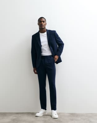 FlexMax - Eng geschnittene Anzughose in Marineblau-Navy Navy 48 Regular