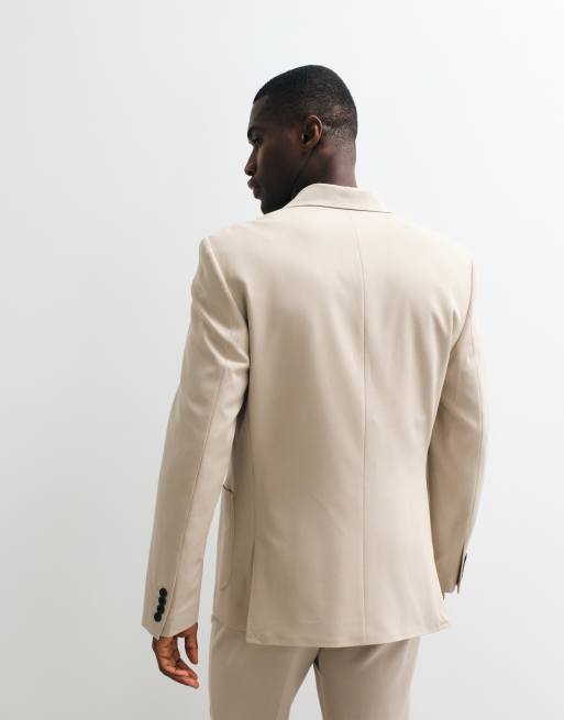 ASOS DESIGN – FlexMAX™ – Ljusbeige, smal kavaj, del av kostym, 5 av 5