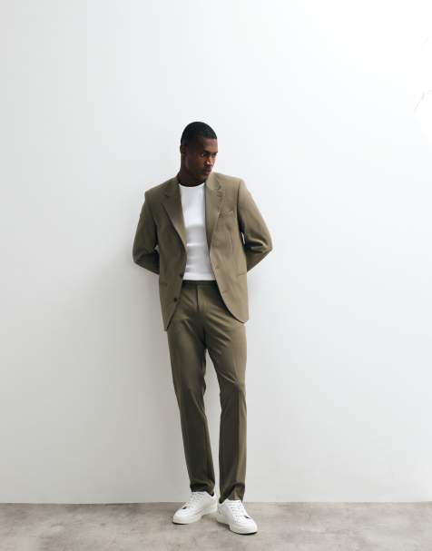 ASOS DESIGN - FlexMax - Pantalon de costume skinny - Vert olive - view 1
