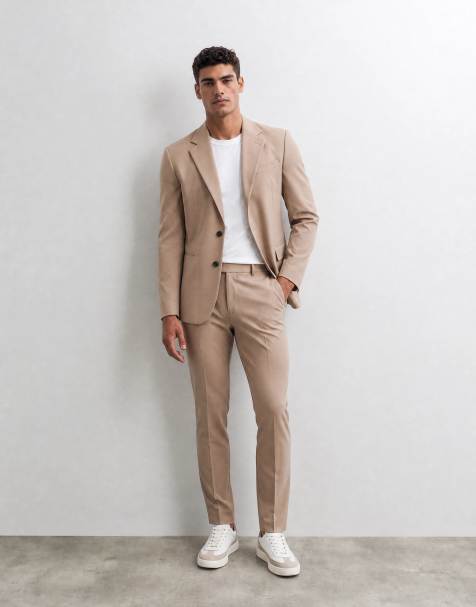 ASOS DESIGN - FlexMax™ - Pantaloni da abito skinny marrone chiaro - view 1